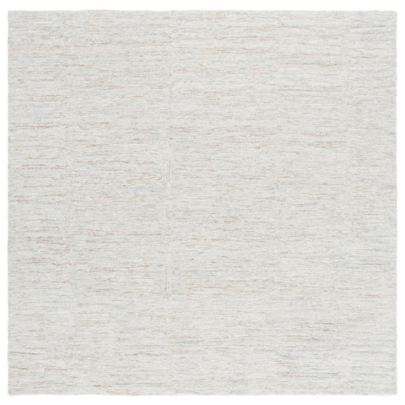 SAFAVIEH Ebony Jewell Distressed Wool Area Rug, Rust/Gray, 6' x 6' Square