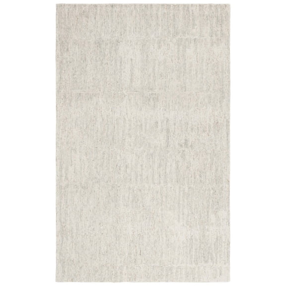 SAFAVIEH Ebony Jewell Distressed Wool Area Rug, Rust/Gray, 6' x 9'