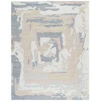 SAFAVIEH Ebony Jobeth Abstract Area Rug, Grey/Ivory, 8' x 10'