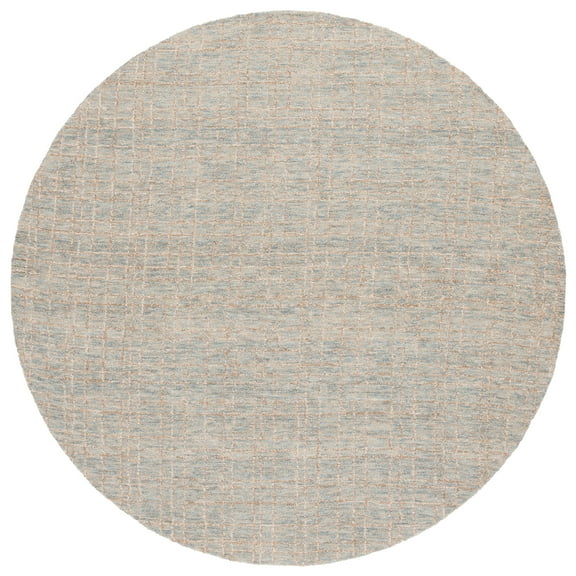 SAFAVIEH Ebony Kirsten Distressed Area Rug, Blue/Beige, 6' x 6' Round