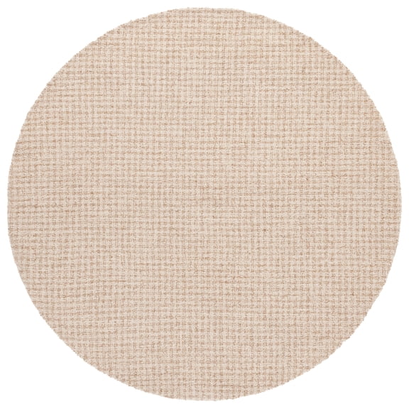 SAFAVIEH Ebony Lamont Plaid Area Rug, Beige/Gold, 6' x 6' Round