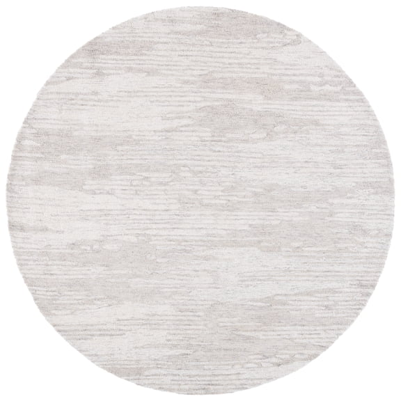 SAFAVIEH Ebony Layton Abstract Area Rug, Grey/Ivory, 6' x 6' Round