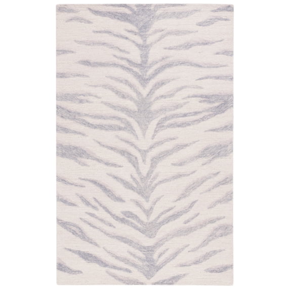 SAFAVIEH Ebony Liana Geometric Area Rug, Gray/Ivory, 3' x 5'