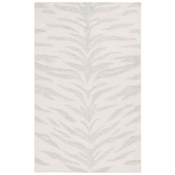SAFAVIEH Ebony Liana Geometric Area Rug, Green/Ivory, 5' x 8'