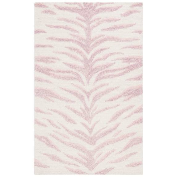 SAFAVIEH Ebony Liana Geometric Area Rug, Pink/Ivory, 3' x 5'