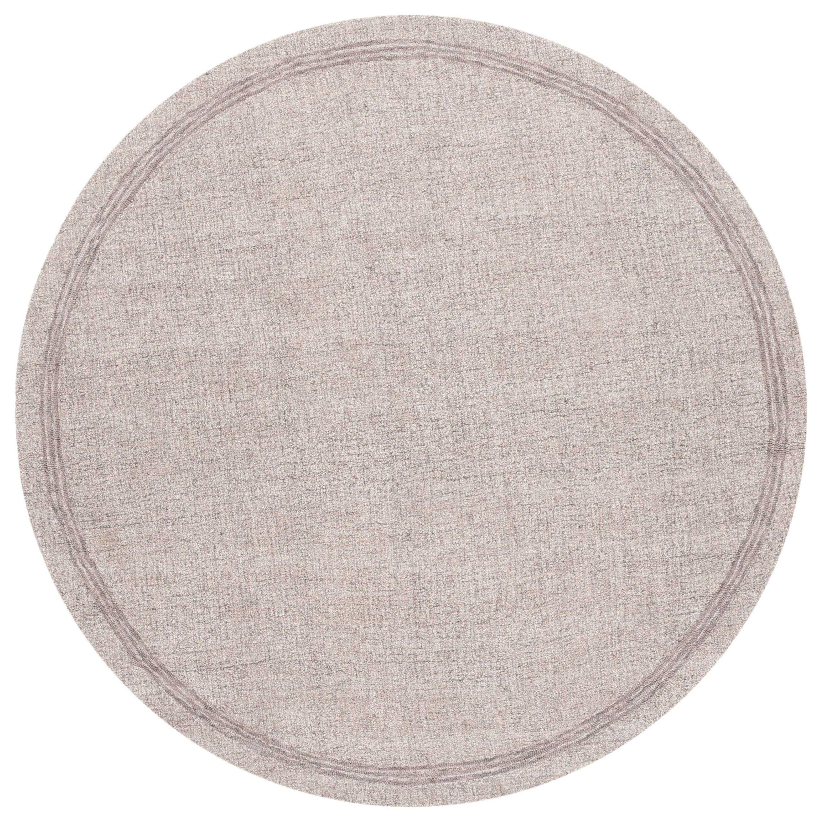 SAFAVIEH Ebony Luanne Bordered Area Rug, Grey, 6' x 6' Round