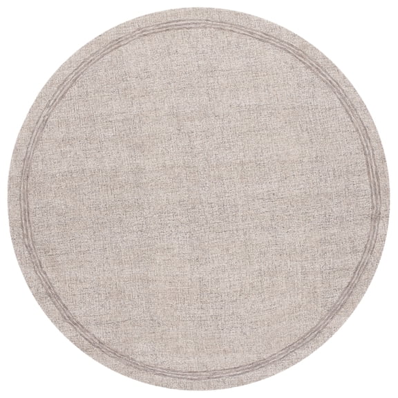 SAFAVIEH Ebony Luanne Bordered Area Rug, Grey, 6' x 6' Round