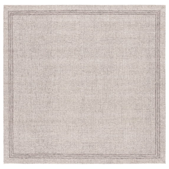 SAFAVIEH Ebony Luanne Bordered Area Rug, Grey, 6' x 6' Square