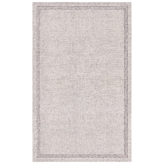 SAFAVIEH Ebony Luanne Bordered Area Rug, Grey, 6' x 9'