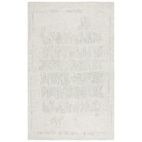 SAFAVIEH Ebony Madelyn Distressed Wool Area Rug, Ivory/Gray, 8' x 10'