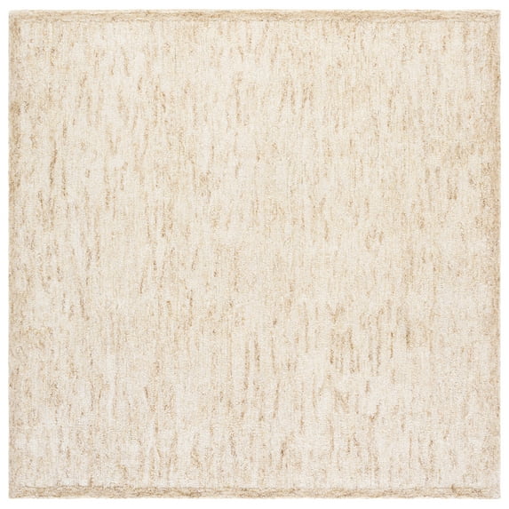 SAFAVIEH Ebony Magdalena Solid Area Rug, Beige/Ivory, 6' x 6' Square