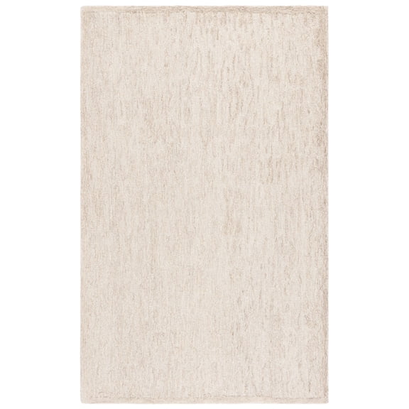 SAFAVIEH Ebony Magdalena Solid Area Rug, Beige/Ivory, 6' x 9'