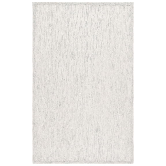 SAFAVIEH Ebony Magdalena Solid Area Rug, Blue/Ivory, 5' x 8'