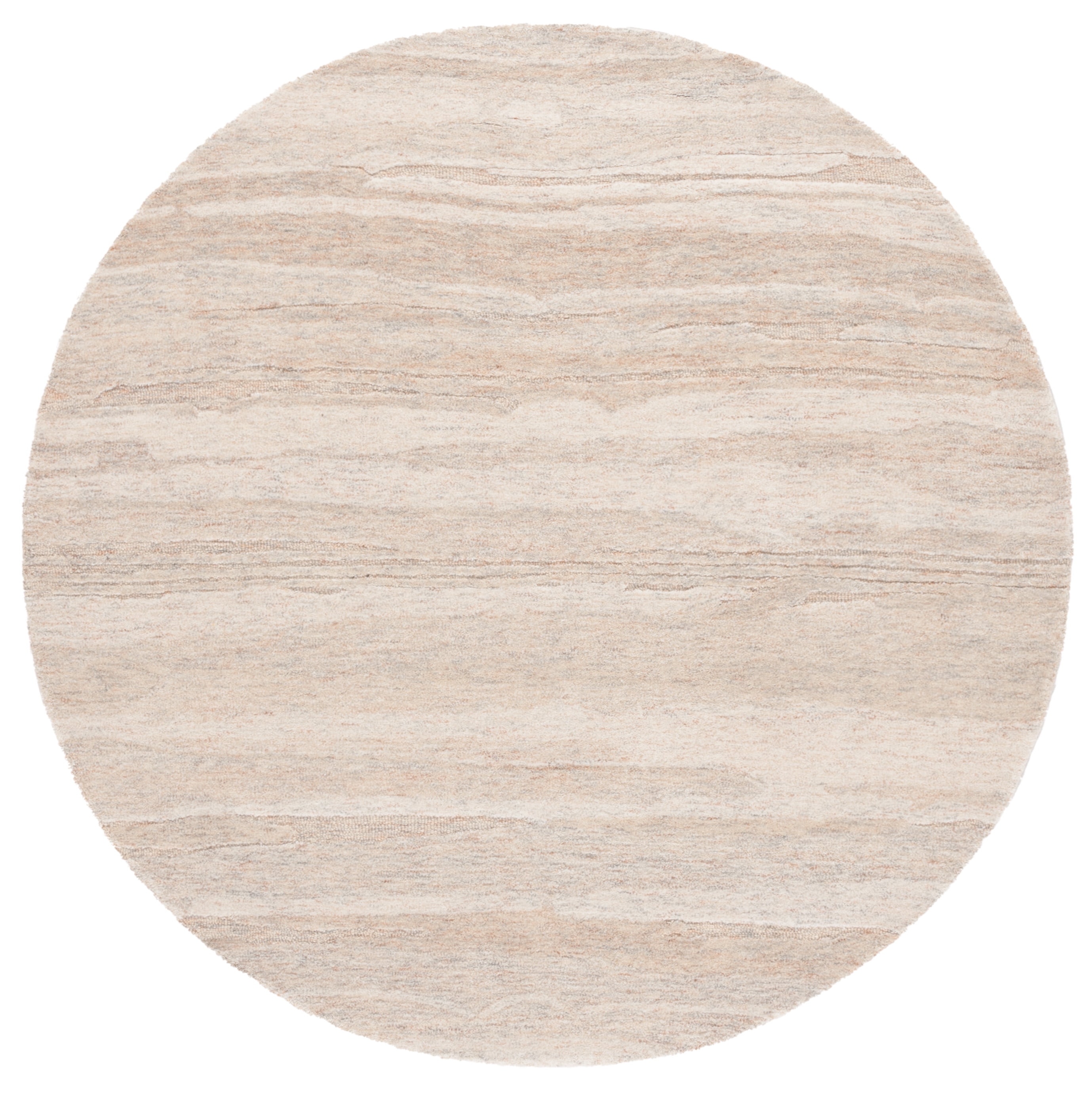 SAFAVIEH Ebony Makayla Distressed Area Rug, Gray/Rust, 6' x 6' Round
