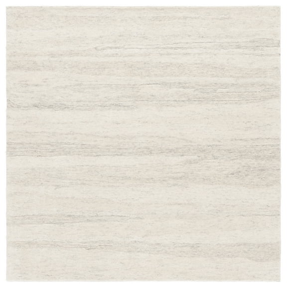 SAFAVIEH Ebony Makayla Distressed Area Rug, Light Gray/Beige, 6' x 6' Square