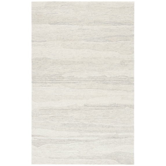 SAFAVIEH Ebony Makayla Distressed Area Rug, Light Gray/Beige, 6' x 9'