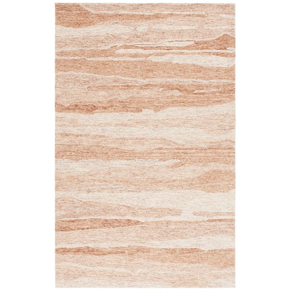 SAFAVIEH Ebony Makayla Distressed Area Rug, Rust/Ivory, 8' x 10'