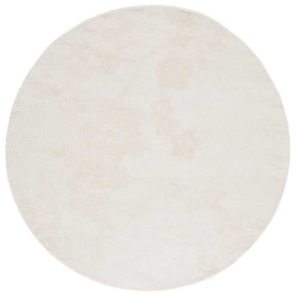 SAFAVIEH Ebony Malvina Floral Area Rug, Ivory, 6' x 6' Round