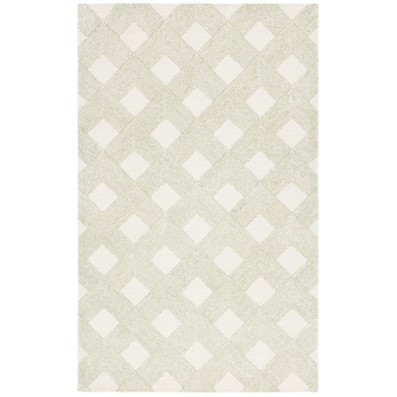 SAFAVIEH Ebony Marva Plaid Area Rug, Green/Ivory, 3' x 5'