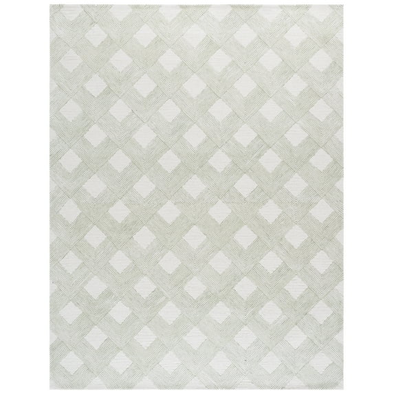 SAFAVIEH Ebony Marva Plaid Area Rug, Green/Ivory, 8' x 10'