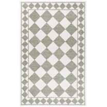 SAFAVIEH Ebony Mercia Diamond Area Rug, Sage/Ivory, 9' x 12'