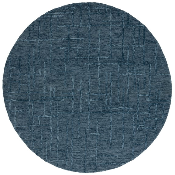 SAFAVIEH Ebony Nanette Diamond Area Rug, Navy, 6' x 6' Round