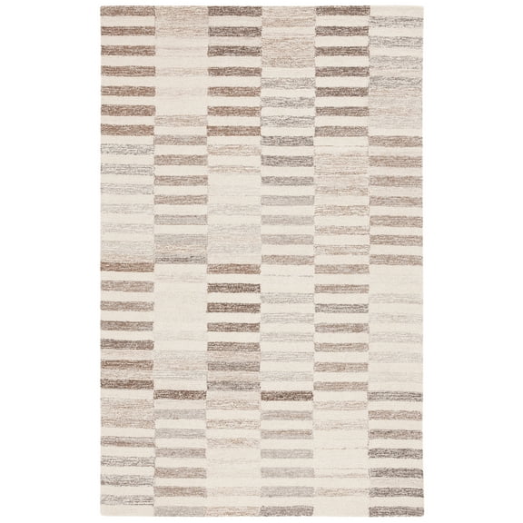 SAFAVIEH Ebony Nevaeh Geometric Striped Area Rug, Beige/Ivory, 8' x 10'
