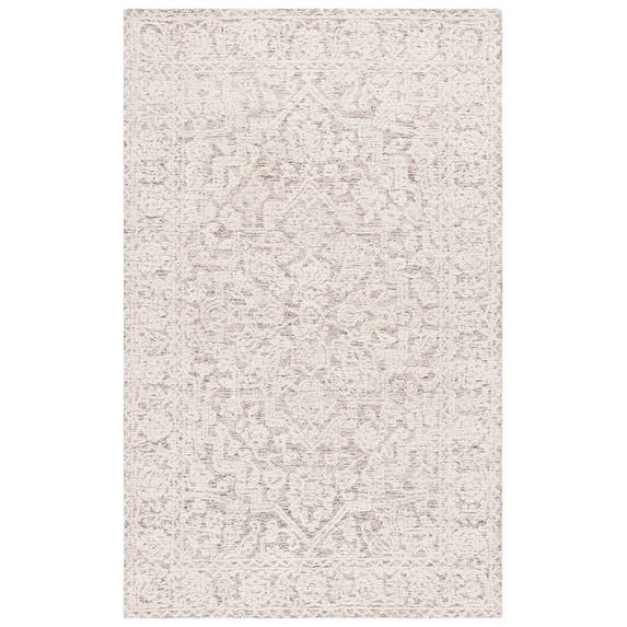 SAFAVIEH Ebony Niamh Oriental Area Rug, Ivory/Brown, 3' x 5'