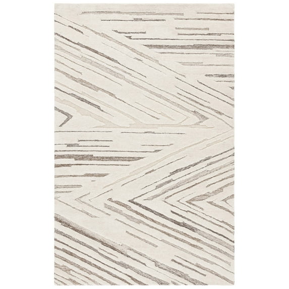 SAFAVIEH Ebony Pavel Abstract Area Rug, Ivory/Brown, 3' x 5'