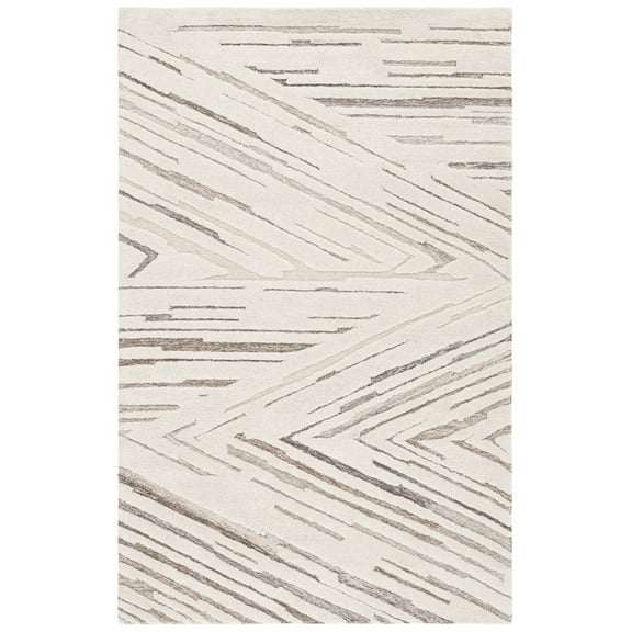 SAFAVIEH Ebony Pavel Abstract Area Rug, Ivory/Brown, 4' x 6'