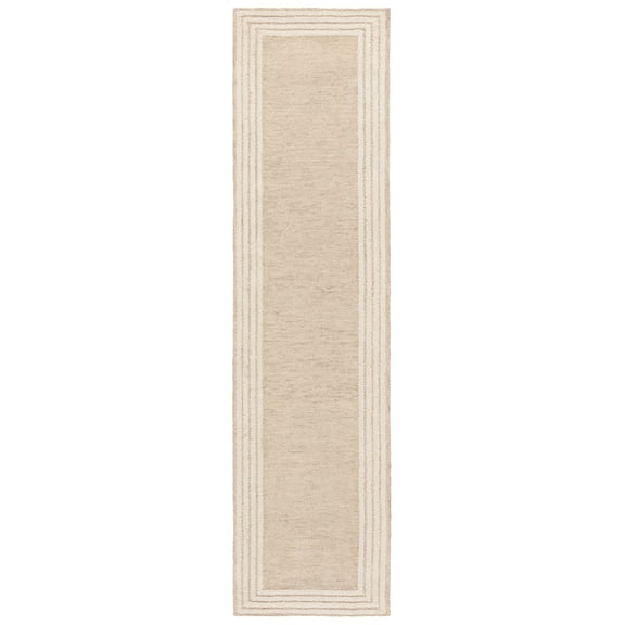 SAFAVIEH Ebony Regius Bordered Runner Rug, Beige/Ivory, 2'3" x 9'
