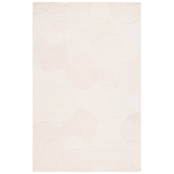 SAFAVIEH Ebony Riagan Geometric Area Rug, Ivory, 4' x 6'
