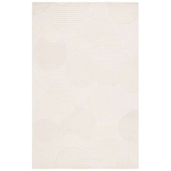 SAFAVIEH Ebony Riagan Geometric Area Rug, Ivory, 6' x 9'