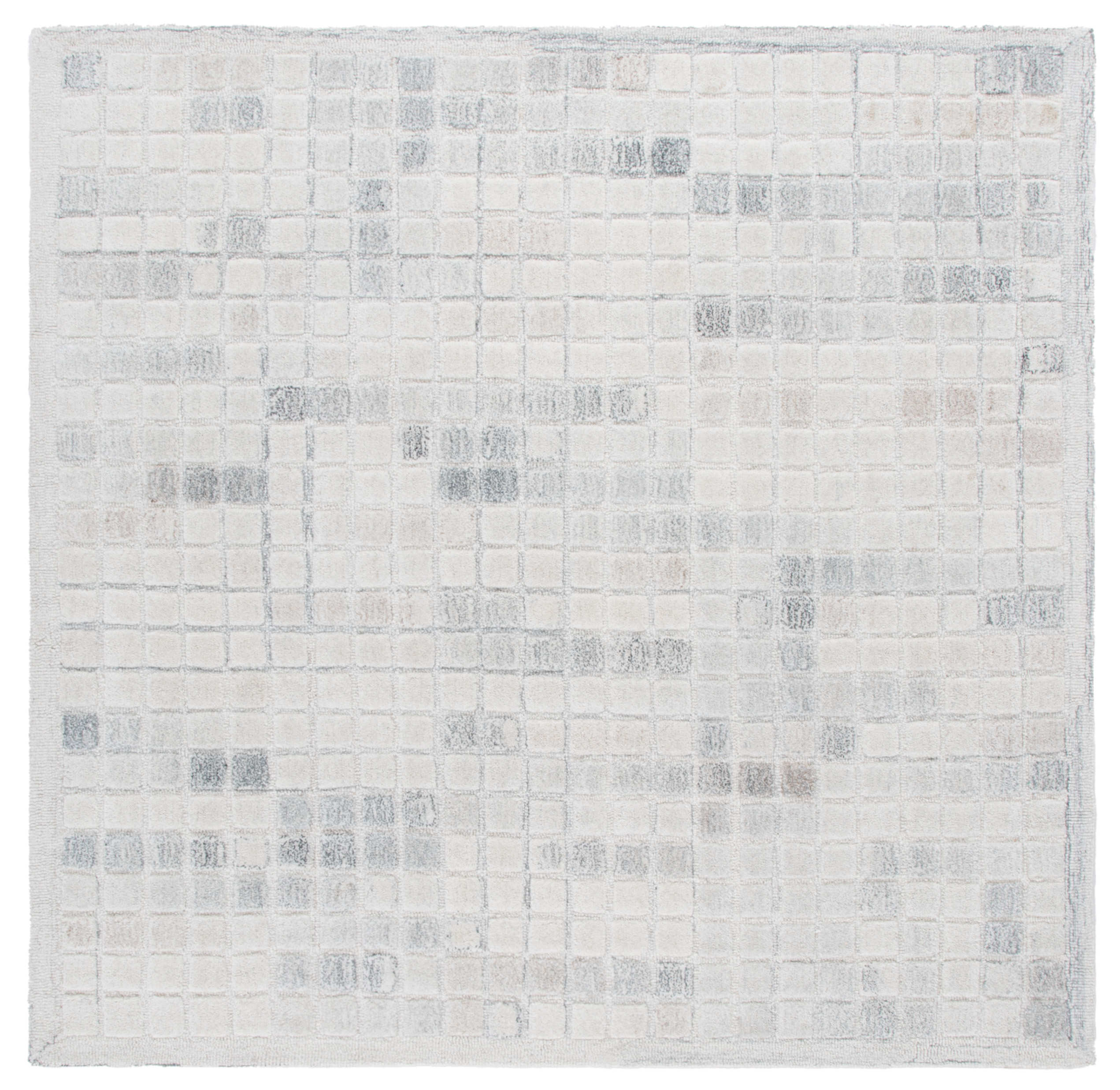 SAFAVIEH Ebony Risto Geometric Area Rug, Ivory/Gray, 6' x 6' Square