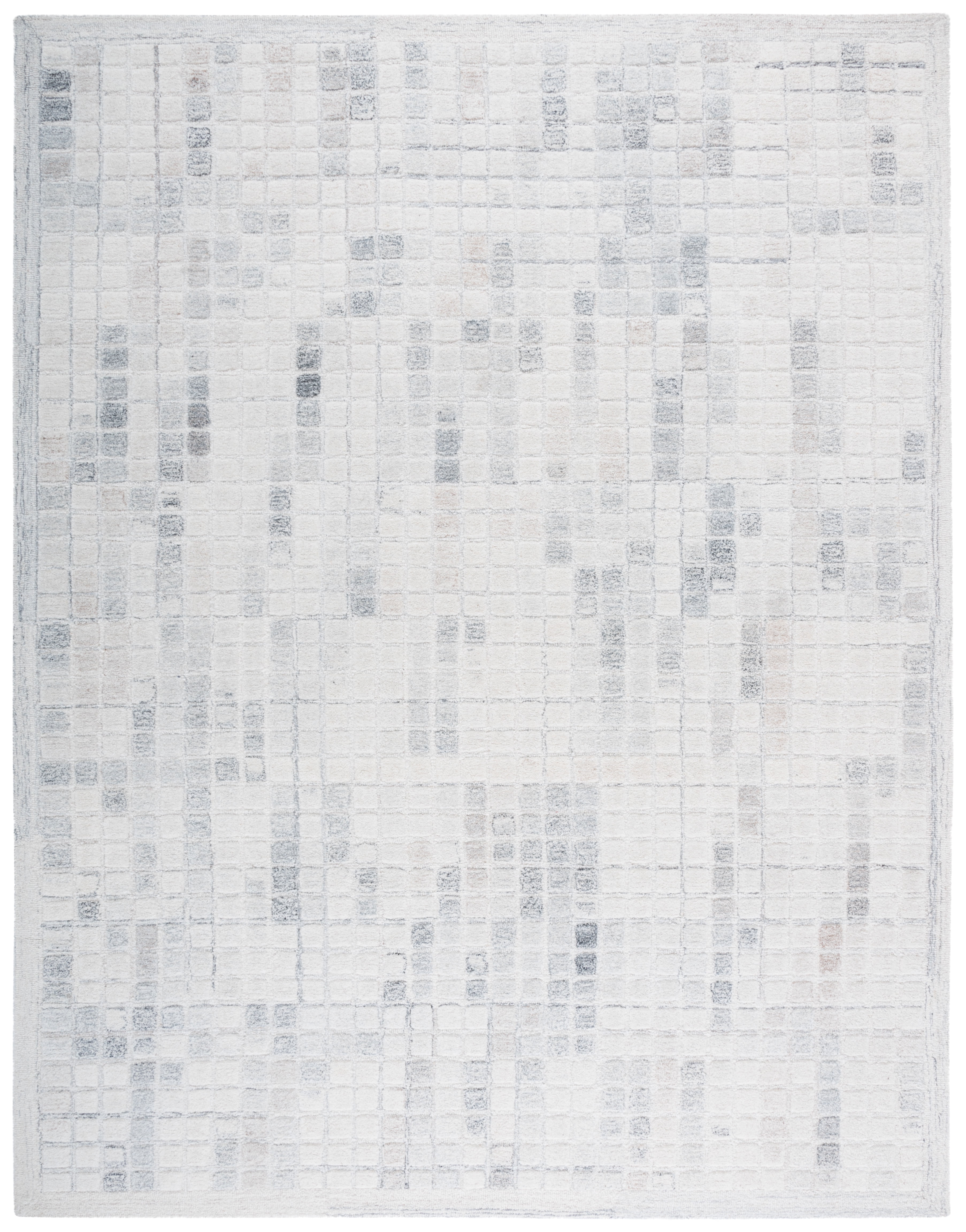 SAFAVIEH Ebony Risto Geometric Area Rug, Ivory/Gray, 8' x 10'