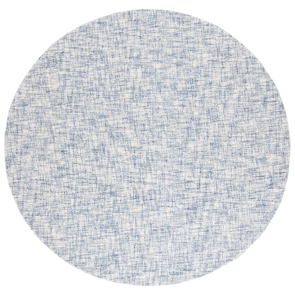 SAFAVIEH Ebony Rory Distressed Area Rug, Blue/Ivory, 6' x 6' Round