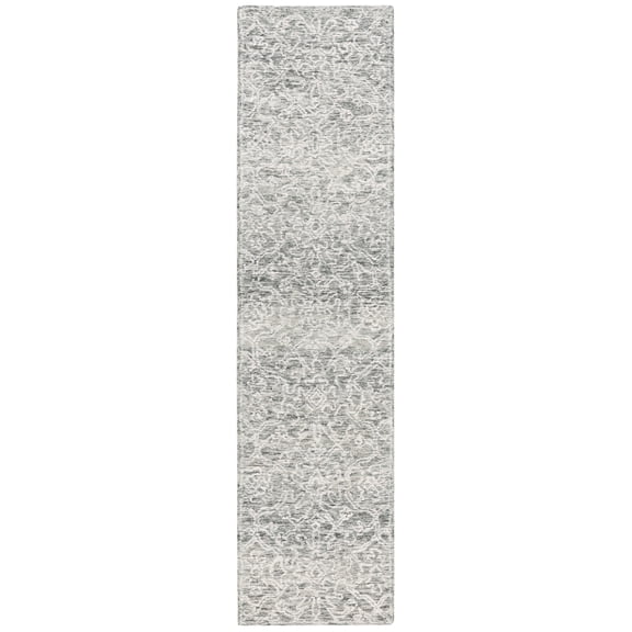 SAFAVIEH Ebony Ruby Floral Runner Rug, Ivory/Gray, 2'3" x 9'