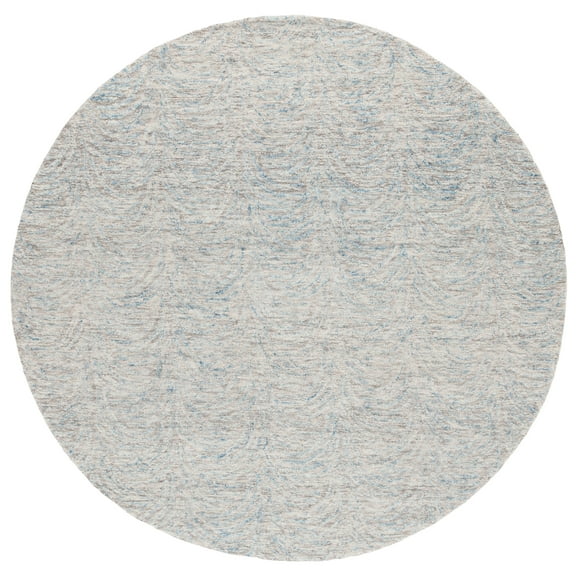 SAFAVIEH Ebony Salem Distressed Area Rug, Gray/Beige, 6' x 6' Round