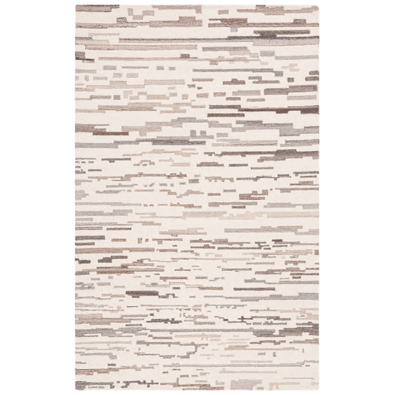 SAFAVIEH Ebony Salvador Geometric Area Rug, Ivory/Gray, 5' x 8'
