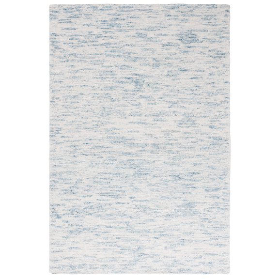 SAFAVIEH Ebony Selwyn Distressed Area Rug, Ivory/Light Blue, 5' x 8'