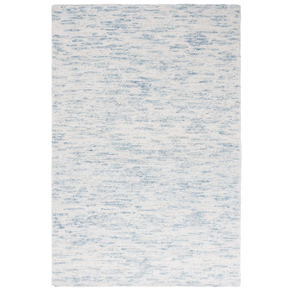 SAFAVIEH Ebony Selwyn Distressed Area Rug, Ivory/Light Blue, 6' x 9'