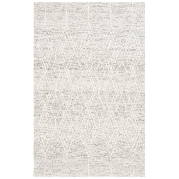 SAFAVIEH Ebony Tamsen Diamond Area Rug, Grey/Ivory, 5' x 8'