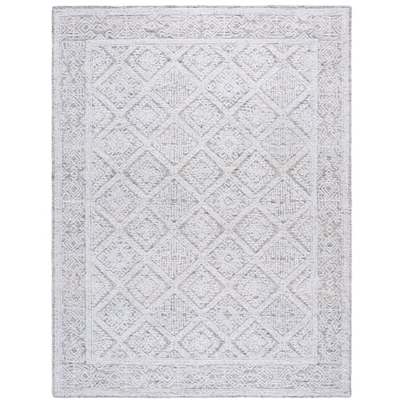 SAFAVIEH Ebony Taylan Diamond Area Rug, Taupe/Ivory, 9' x 12'