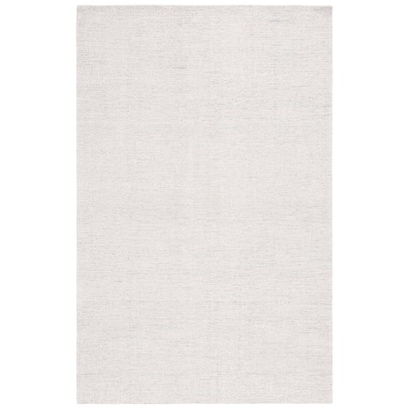 SAFAVIEH Ebony Thalia Solid Area Rug, Light Gray/Ivory, 6' x 9'