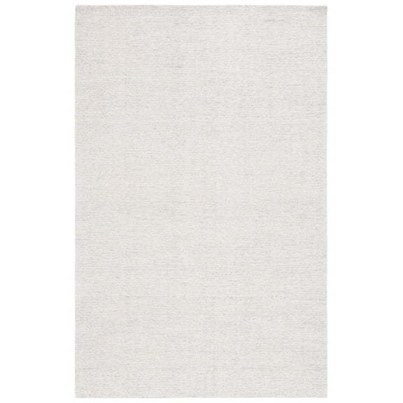SAFAVIEH Ebony Thalia Solid Area Rug, Light Grey/Ivory, 8' x 10'