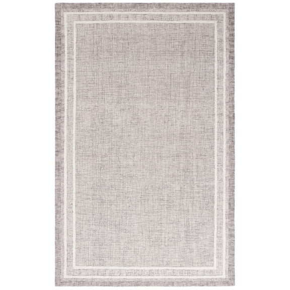SAFAVIEH Ebony Thornton Bordered Area Rug, Gray/Ivory, 3' x 5'