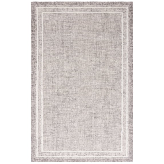 SAFAVIEH Ebony Thornton Bordered Area Rug, Gray/Ivory, 3' x 5'