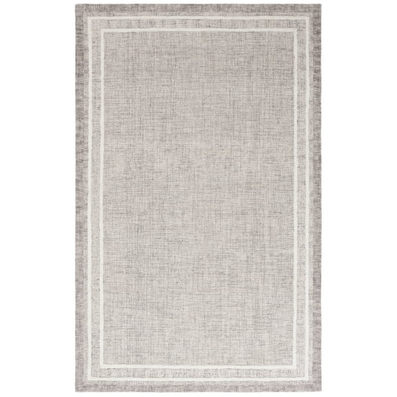 SAFAVIEH Ebony Thornton Bordered Area Rug, Gray/Ivory, 5' x 8'