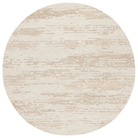 SAFAVIEH Ebony Tiana Distressed Area Rug, Beige, 6' x 6' Round