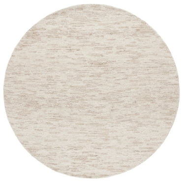 SAFAVIEH Ebony Ulric Distressed Area Rug, Ivory/Light Brown, 6' x 6' Round